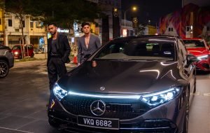 3.-From-L-to-R-Hadri-Hashim-and-Jabir-Meftah-arriving-in-the-locally-assembled-EQS500-by-Mercedes-EQ